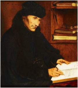 Fig. 1. Quinten Massys, Portretul lui Desiderius Erasmus (1517), National Gallery, Londra. Sursa: www.rct.uk